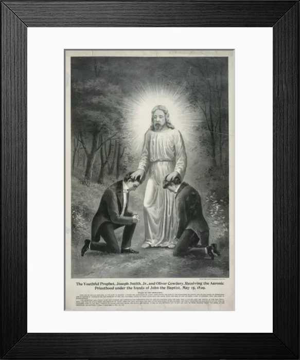 Framed Print : The youthful prophet, Joseph Smith, Jr. and Oliver Cowdery Framed Print : The youthful prophet, Joseph Smith, Jr. and Oliver Cowdery