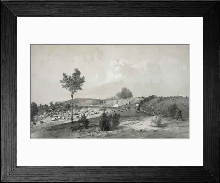 Framed Print : The siege of Vicksburg - representing the position of Maj. G Framed Print : The siege of Vicksburg - representing the position of Maj. G