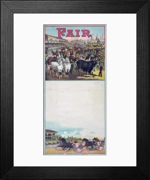 Framed Print : Fair, grand parade of prize stock Framed Print : Fair, grand parade of prize stock
