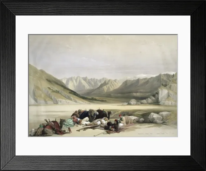 Framed Print : Approach to Mount Sinai Wady Barah Feby 17th 1839 Framed Print : Approach to Mount Sinai Wady Barah Feby 17th 1839