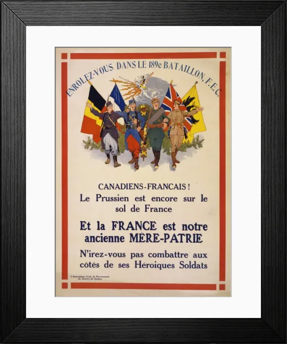 Framed Print : Canadiens-Francais! Le Prussien est encore sur le sol de Fra Framed Print : Canadiens-Francais! Le Prussien est encore sur le sol de Fra