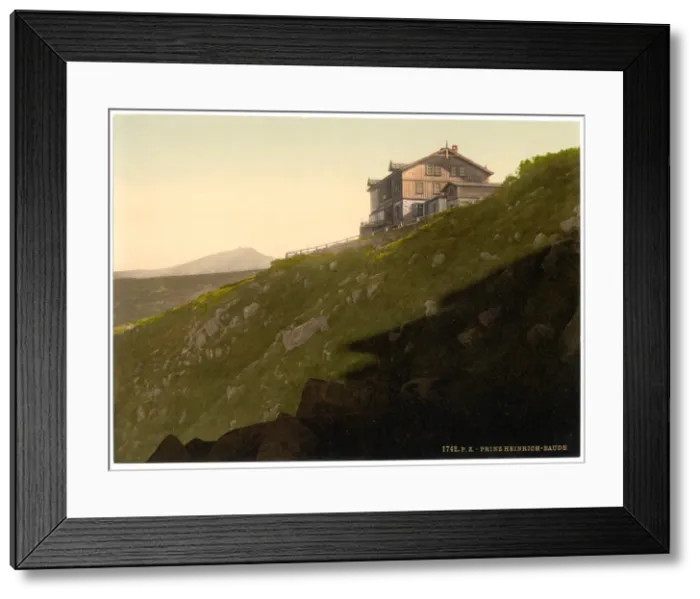 Framed Print : Prinz Heinrichsbaude, with the Schneekoppe, Riesengebirge, G Framed Print : Prinz Heinrichsbaude, with the Schneekoppe, Riesengebirge, G