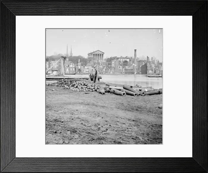 Framed Print : Richmond, Va. View of the burned district and the Capitol ac Framed Print : Richmond, Va. View of the burned district and the Capitol ac