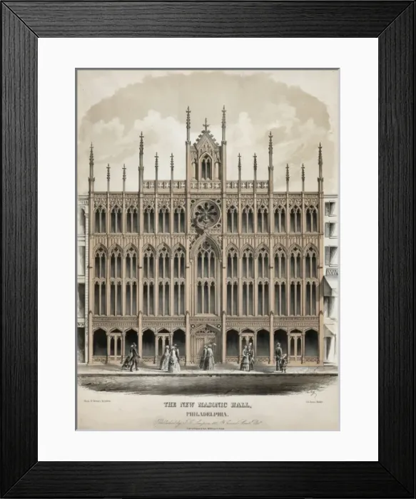 Framed Print : The new Masonic Hall, Philadelphia Framed Print : The new Masonic Hall, Philadelphia