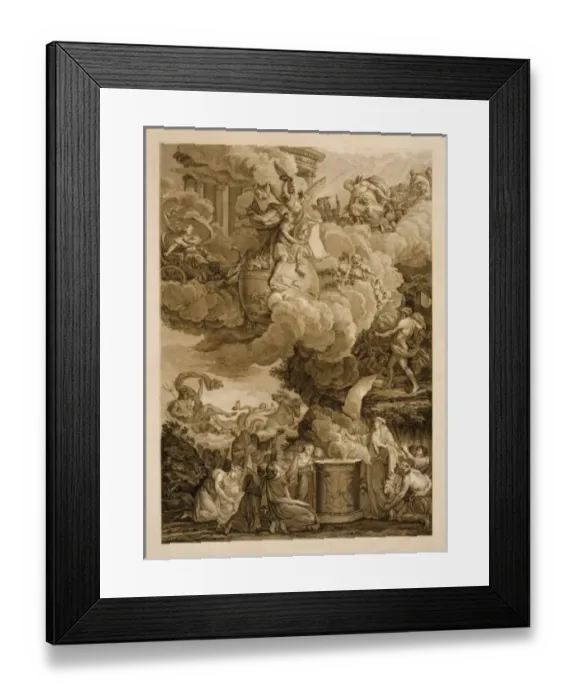 Framed Print : Apotheosis of Montgolfier Framed Print : Apotheosis of Montgolfier