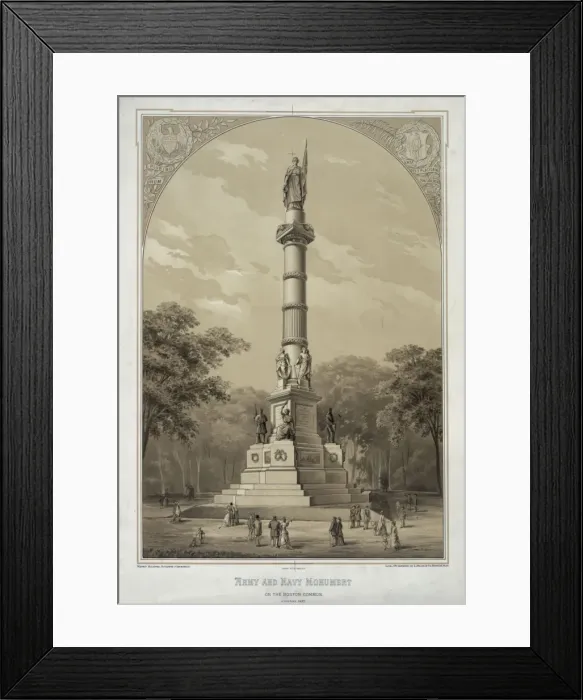 Framed Print : Army and Navy monument on the Boston Common, erected 1877 Framed Print : Army and Navy monument on the Boston Common, erected 1877