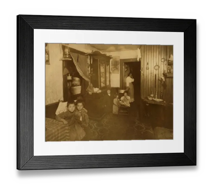 Framed Print : Crowded Italian home, 46 Crary St. Providence, RI Nov 26, 1 Framed Print : Crowded Italian home, 46 Crary St. Providence, RI Nov 26, 1