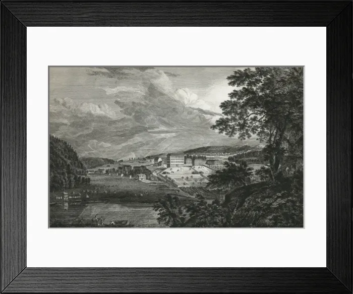 Framed Print : A view of Bethlem, the great Moravian settlement in the prov Framed Print : A view of Bethlem, the great Moravian settlement in the prov
