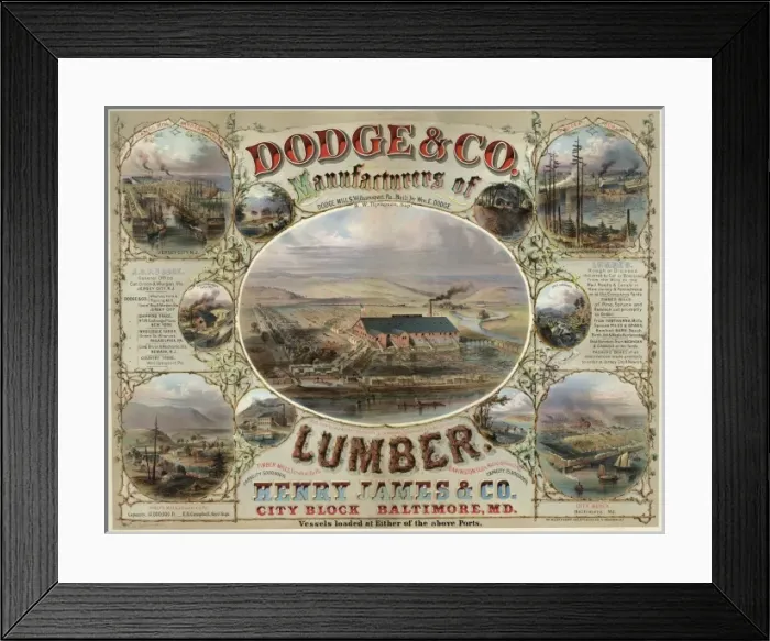 Framed Print : Dodge & Co. Manufacturers of lumber Framed Print : Dodge & Co. Manufacturers of lumber