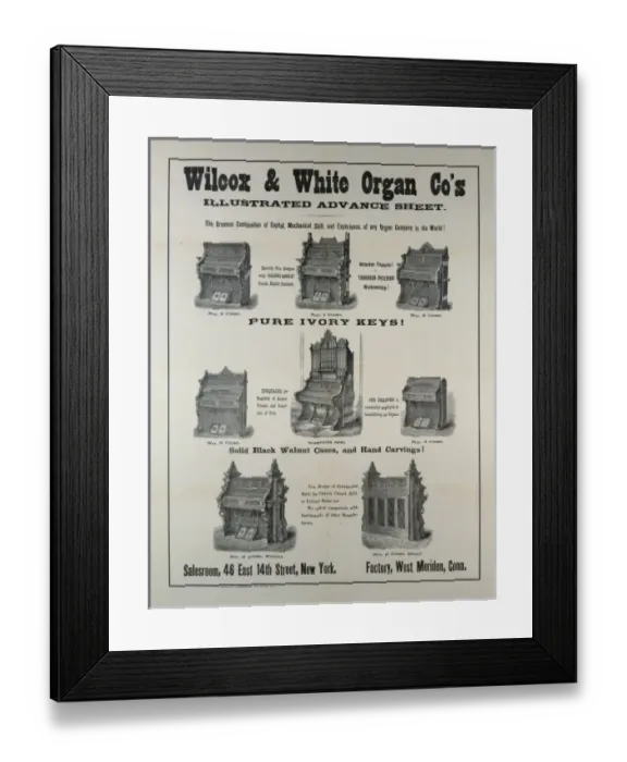 Framed Print : Wilcox & White Organ Co s. Illustrated advance sheet Framed Print : Wilcox & White Organ Co s. Illustrated advance sheet