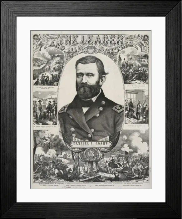 Framed Print : The leader and his battles - Ulysses S. Grant, Lieutenant-Ge Framed Print : The leader and his battles - Ulysses S. Grant, Lieutenant-Ge