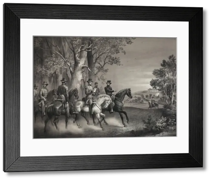 Framed Print : Meeting of generals Grant and Lee preparatory to the surrend Framed Print : Meeting of generals Grant and Lee preparatory to the surrend