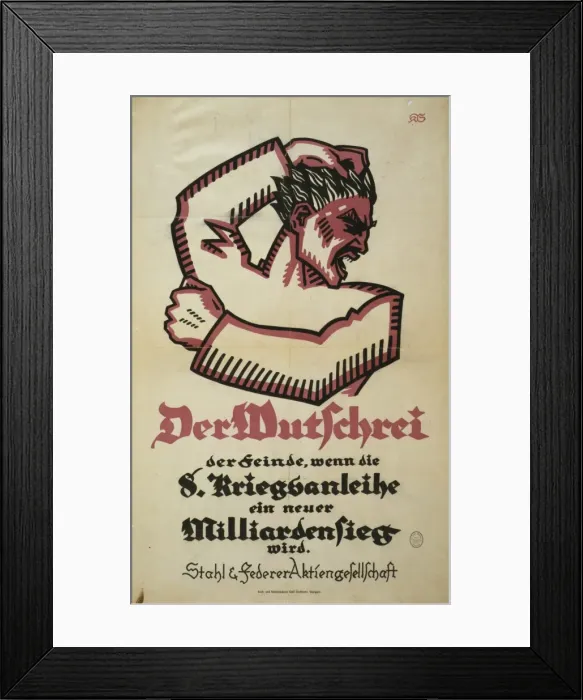 Framed Print : Der Wutschrei der Feinde, wenn die 8. Kriegsanleihe ein neue Framed Print : Der Wutschrei der Feinde, wenn die 8. Kriegsanleihe ein neue