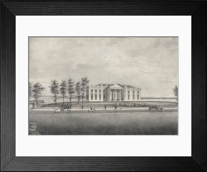Framed Print : View of the presidents house. Washington, D. C Framed Print : View of the presidents house. Washington, D. C