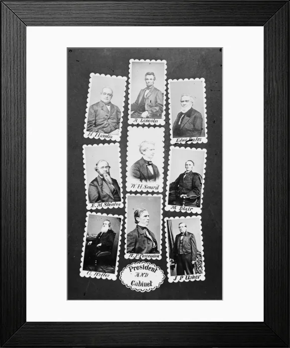 Framed Print : President and Cabinet: H. Hamlin, A. Lincoln, Edw d Bates, E Framed Print : President and Cabinet: H. Hamlin, A. Lincoln, Edw d Bates, E