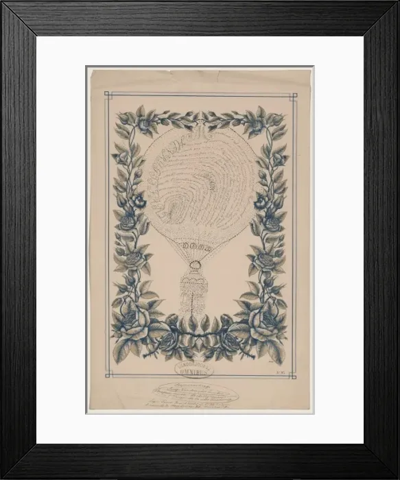 Framed Print : Tribute to French ballonist Henri Giffard in the form of a h Framed Print : Tribute to French ballonist Henri Giffard in the form of a h