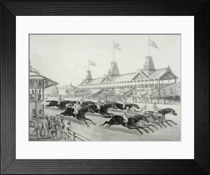 Framed Print : Summer meeting at Long Branch, N. Y. Start Framed Print : Summer meeting at Long Branch, N. Y. Start