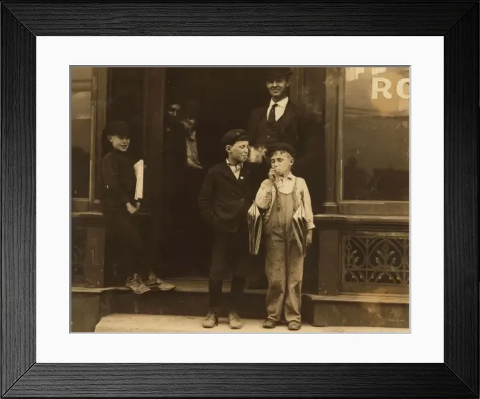 Framed Print : A Pool Room Branch (Chouteau & Manchester). These boys were Framed Print : A Pool Room Branch (Chouteau & Manchester). These boys were