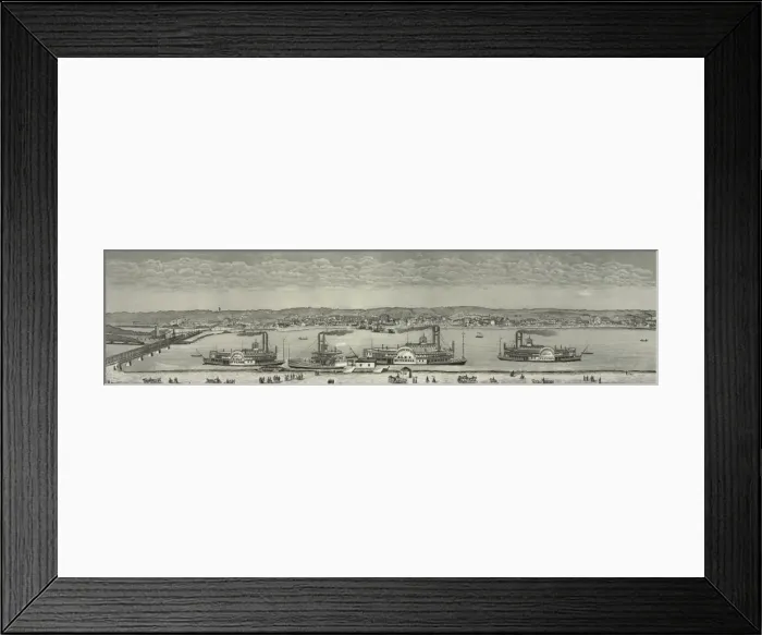 Framed Print : Panorama of Rock Island, Ill. A seen from Davenport, Iowa Framed Print : Panorama of Rock Island, Ill. A seen from Davenport, Iowa