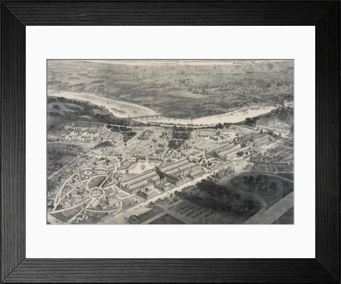Framed Print : The grounds and buildings of the United States centennial in Framed Print : The grounds and buildings of the United States centennial in