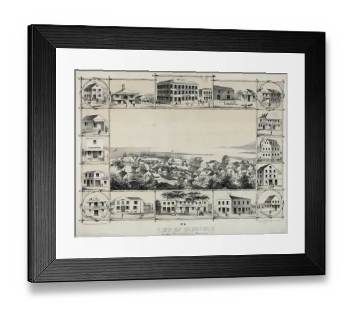 Framed Print : No. 4. View of Honolulu. From the Catholic church Framed Print : No. 4. View of Honolulu. From the Catholic church