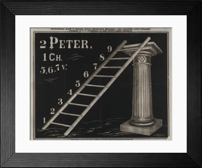 Framed Print : Pictorial aids to Sunday School blackboard excercises. The l Framed Print : Pictorial aids to Sunday School blackboard excercises. The l