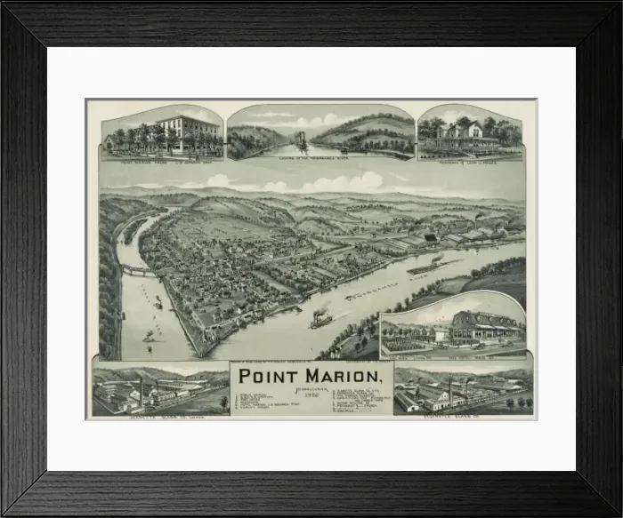 Framed Print : Point Marion, Pennsylvania, 1902 Framed Print : Point Marion, Pennsylvania, 1902