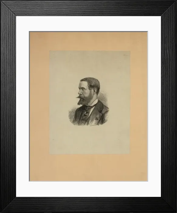 Framed Print : Gaston Tissandier, French balloonist, head-and-shoulders por Framed Print : Gaston Tissandier, French balloonist, head-and-shoulders por