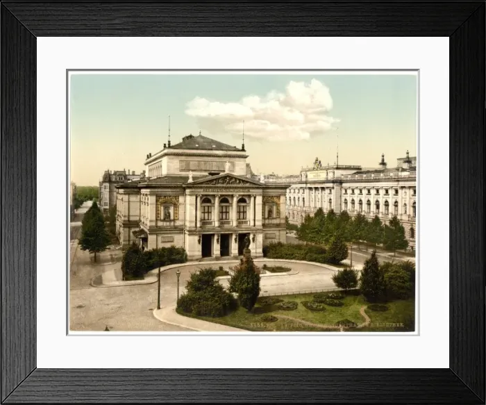 Framed Print : New concert room and library, Leipsig (i. e. Leipzig), Saxon Framed Print : New concert room and library, Leipsig (i. e. Leipzig), Saxon