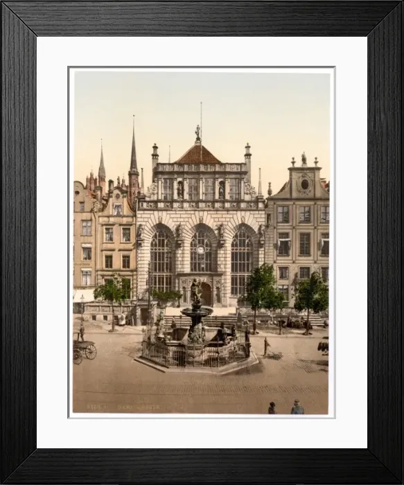 Framed Print : The Exchange and Artushof, Danzig, West Prussia, Germany (i Framed Print : The Exchange and Artushof, Danzig, West Prussia, Germany (i