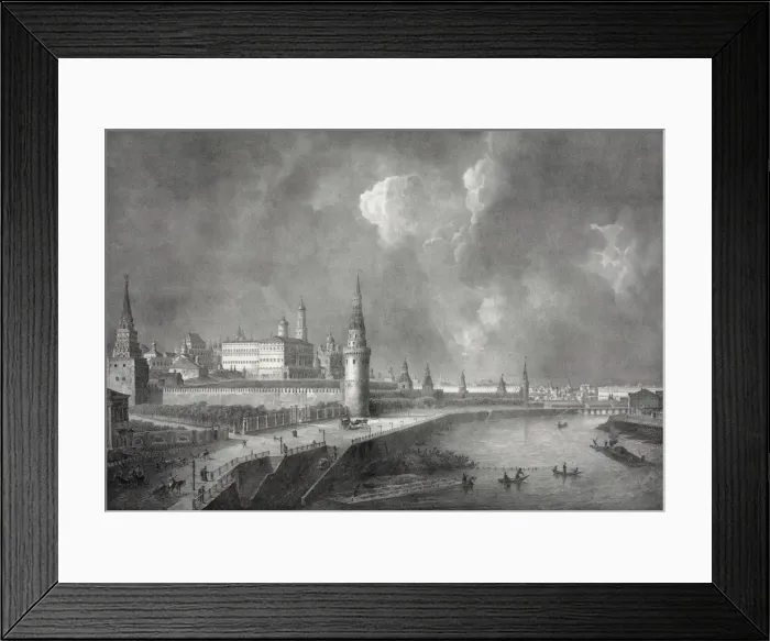 Framed Print : Vue du cremlin, prise de pont de Pierre Framed Print : Vue du cremlin, prise de pont de Pierre