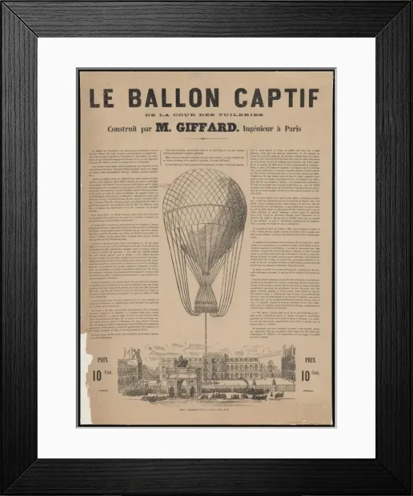 Framed Print : Le ballon captif de la cour des Tuileries, construit par M Framed Print : Le ballon captif de la cour des Tuileries, construit par M