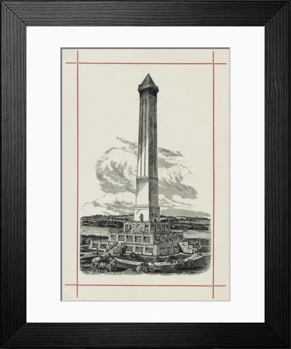 Framed Print : Proposed design for the completion of the Washington Monumen Framed Print : Proposed design for the completion of the Washington Monumen
