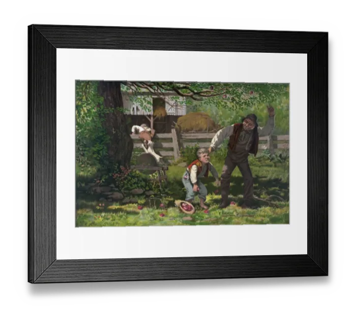 Framed Print : Stealing apples Framed Print : Stealing apples