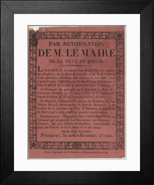Framed Print : Par autorisation de M. Le Maire de la ville de Rouen. Le Sie Framed Print : Par autorisation de M. Le Maire de la ville de Rouen. Le Sie