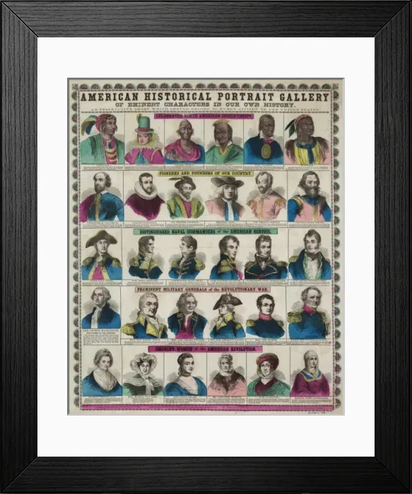 Framed Print : American historical portrait gallery Framed Print : American historical portrait gallery