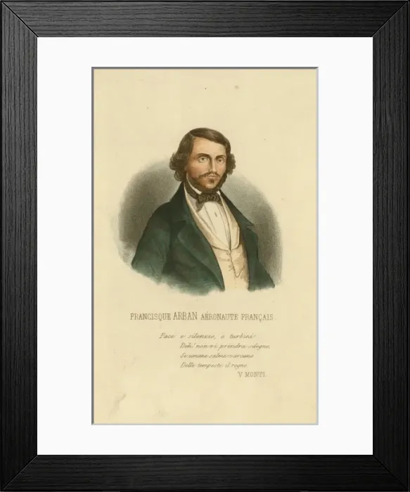 Framed Print : Francisque Arban, aeronaute francais Framed Print : Francisque Arban, aeronaute francais