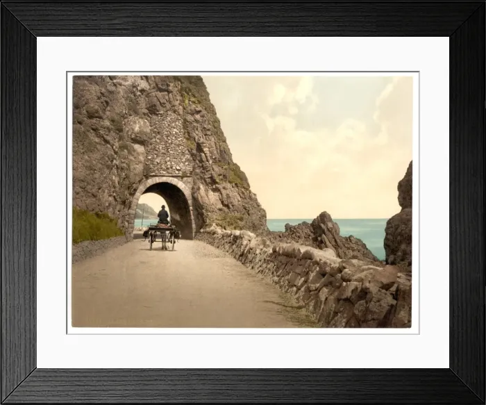 Framed Print : Black Cave Tunnel. County Antrim, Ireland Framed Print : Black Cave Tunnel. County Antrim, Ireland