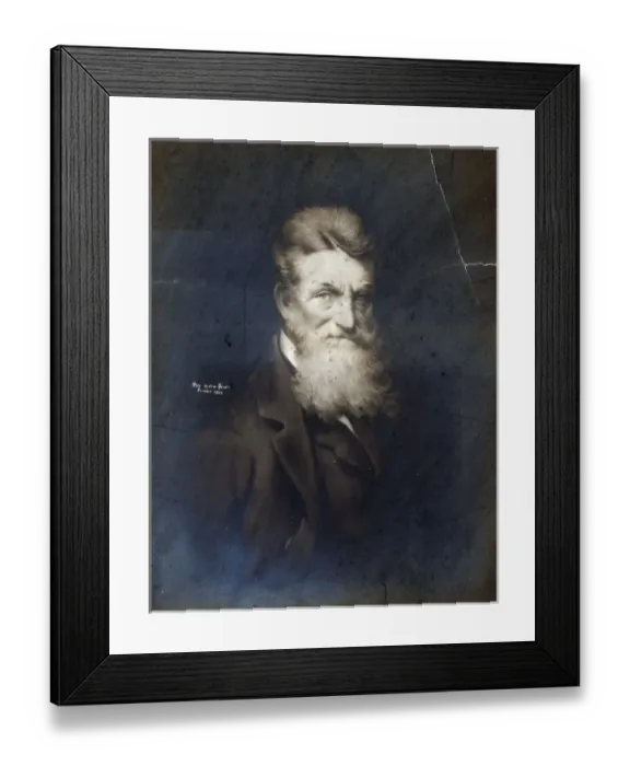 Framed Print : John Brown, head-and-shoulders portrait, facing slightly rig Framed Print : John Brown, head-and-shoulders portrait, facing slightly rig