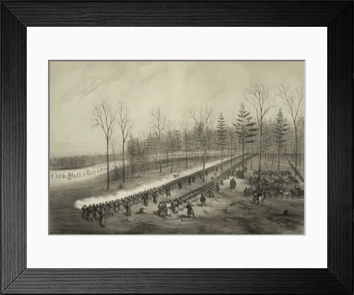 Framed Print : Charge of the first brigade, commanded by Col. M. B. Walker Framed Print : Charge of the first brigade, commanded by Col. M. B. Walker