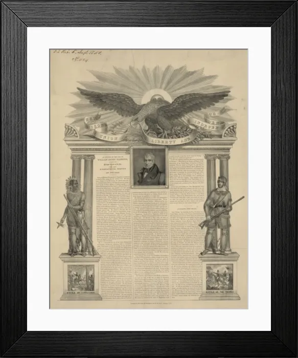 Framed Print : Harrison, union, liberty, and independence Framed Print : Harrison, union, liberty, and independence