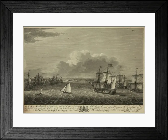 Framed Print : This perspective view of the harbour, with the land to the w Framed Print : This perspective view of the harbour, with the land to the w