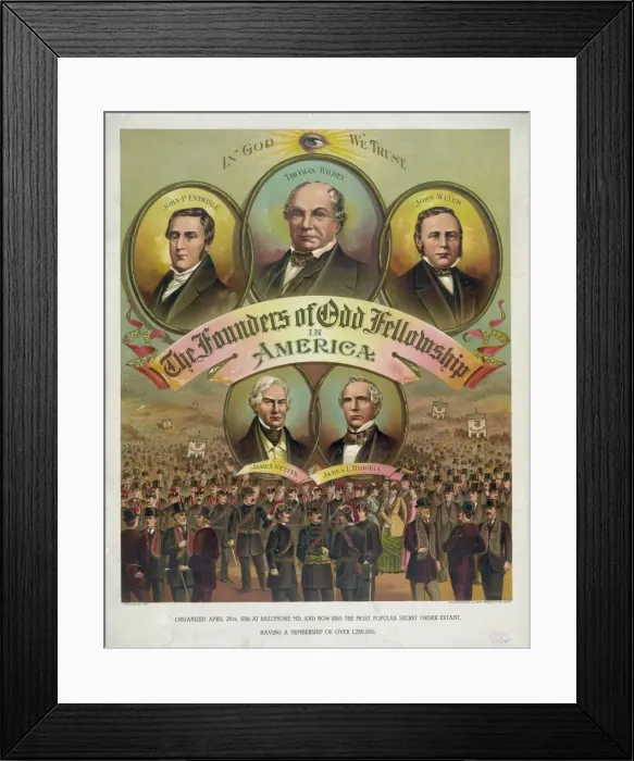 Framed Print : The founders of odd fellowship in America Framed Print : The founders of odd fellowship in America