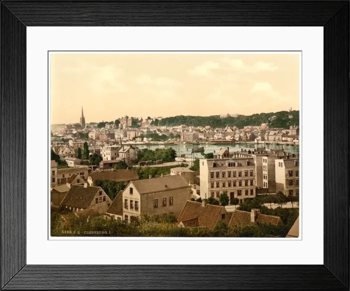 Framed Print : Flensburg, view from Ballastberg, I. Schleswig-Holstein, Ge Framed Print : Flensburg, view from Ballastberg, I. Schleswig-Holstein, Ge