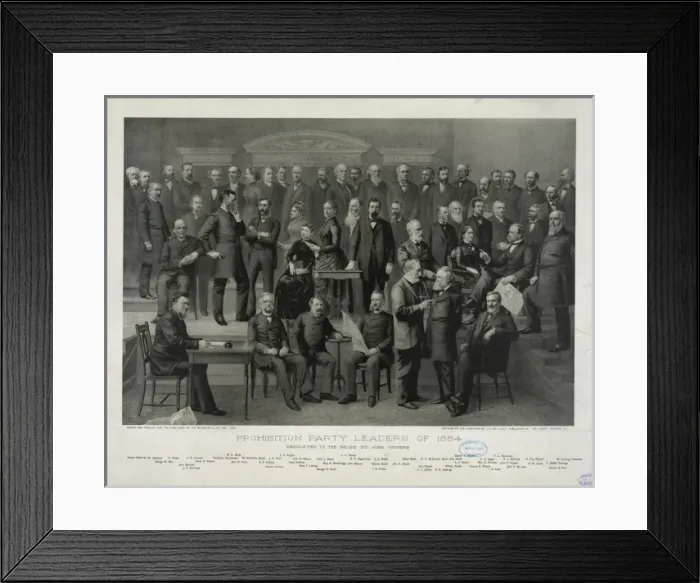 Framed Print : Prohibition party leaders of 1884 Framed Print : Prohibition party leaders of 1884