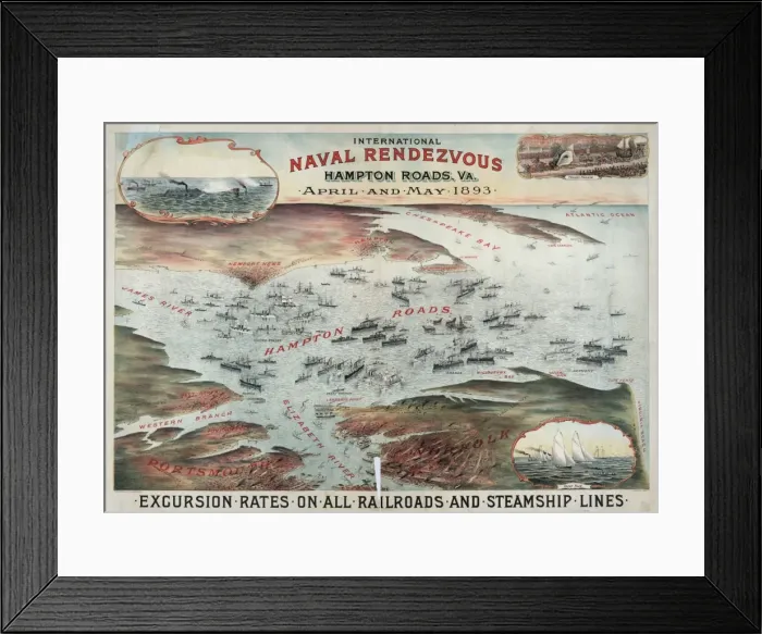 Framed Print : International naval rendezvous, Hampton Roads Va Framed Print : International naval rendezvous, Hampton Roads Va
