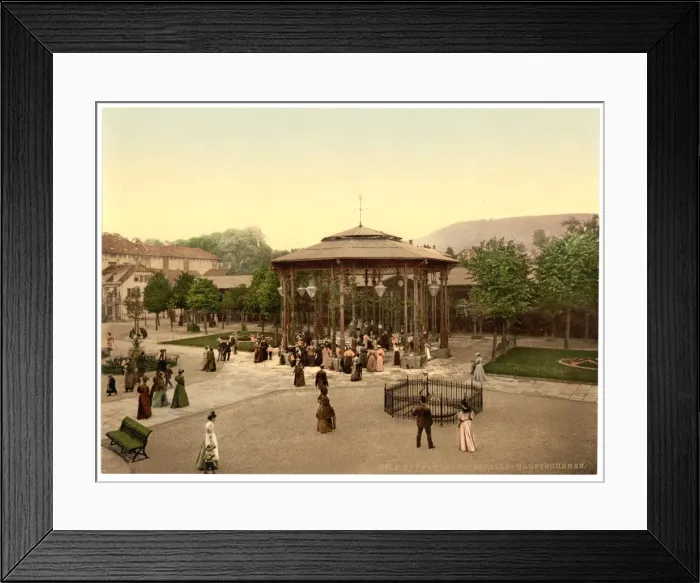 Framed Print : Drinking fountain, Pyrmont (i. e. Bad Pyrmont), Germany Framed Print : Drinking fountain, Pyrmont (i. e. Bad Pyrmont), Germany