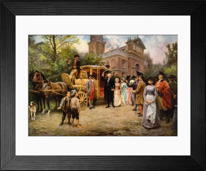 Framed Print : General Washington at Christ Church, Easter Sunday, 1795 Framed Print : General Washington at Christ Church, Easter Sunday, 1795