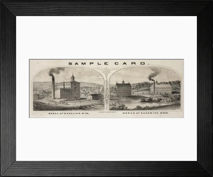 Framed Print : Sample card - works at Wheeling, W. VA. - works at Sandwich Framed Print : Sample card - works at Wheeling, W. VA. - works at Sandwich