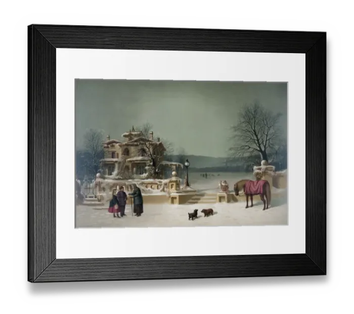 Framed Print : American winter scene Framed Print : American winter scene